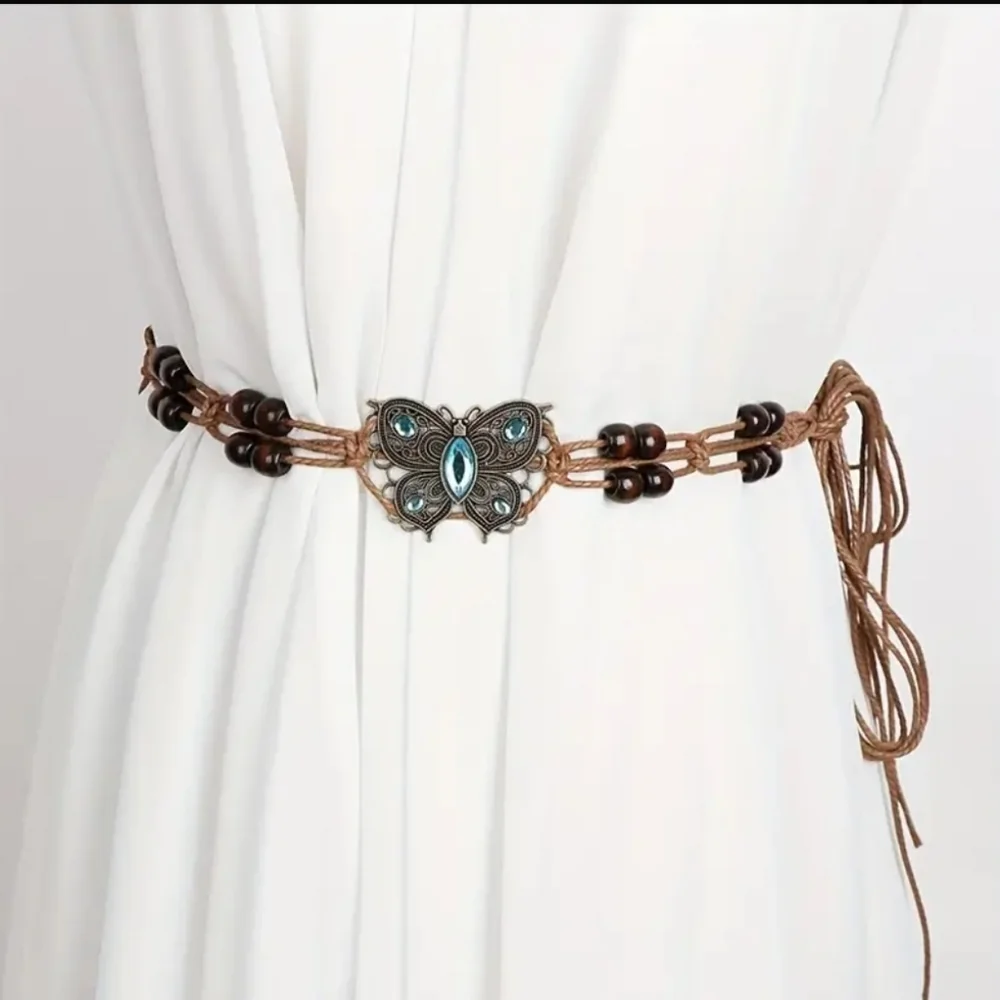 Boho Butterfly Flower Wax Rope Waistband